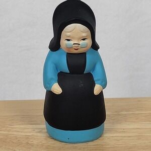 Vintage Brinn's Ceramic Amish Granny Salt Shaker Mid Century Hand Painted Japan
